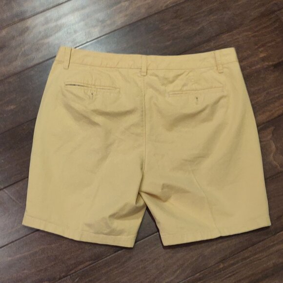Bonobos Stretch Waist Chino Shorts 7in Inseam Slim Fit Yellow SIZE 35 - Picture 2 of 3